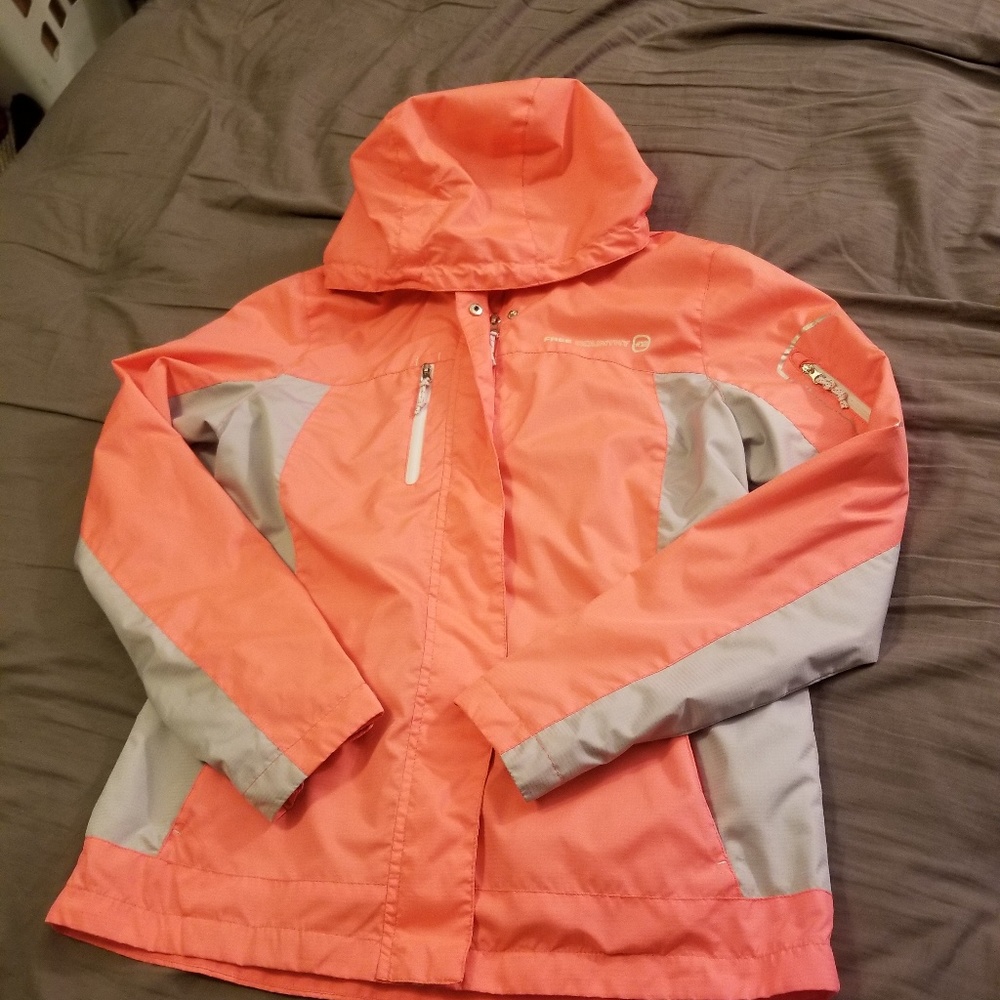 ❄❄WINTER SALE Free Country Neon Pink Raincoat